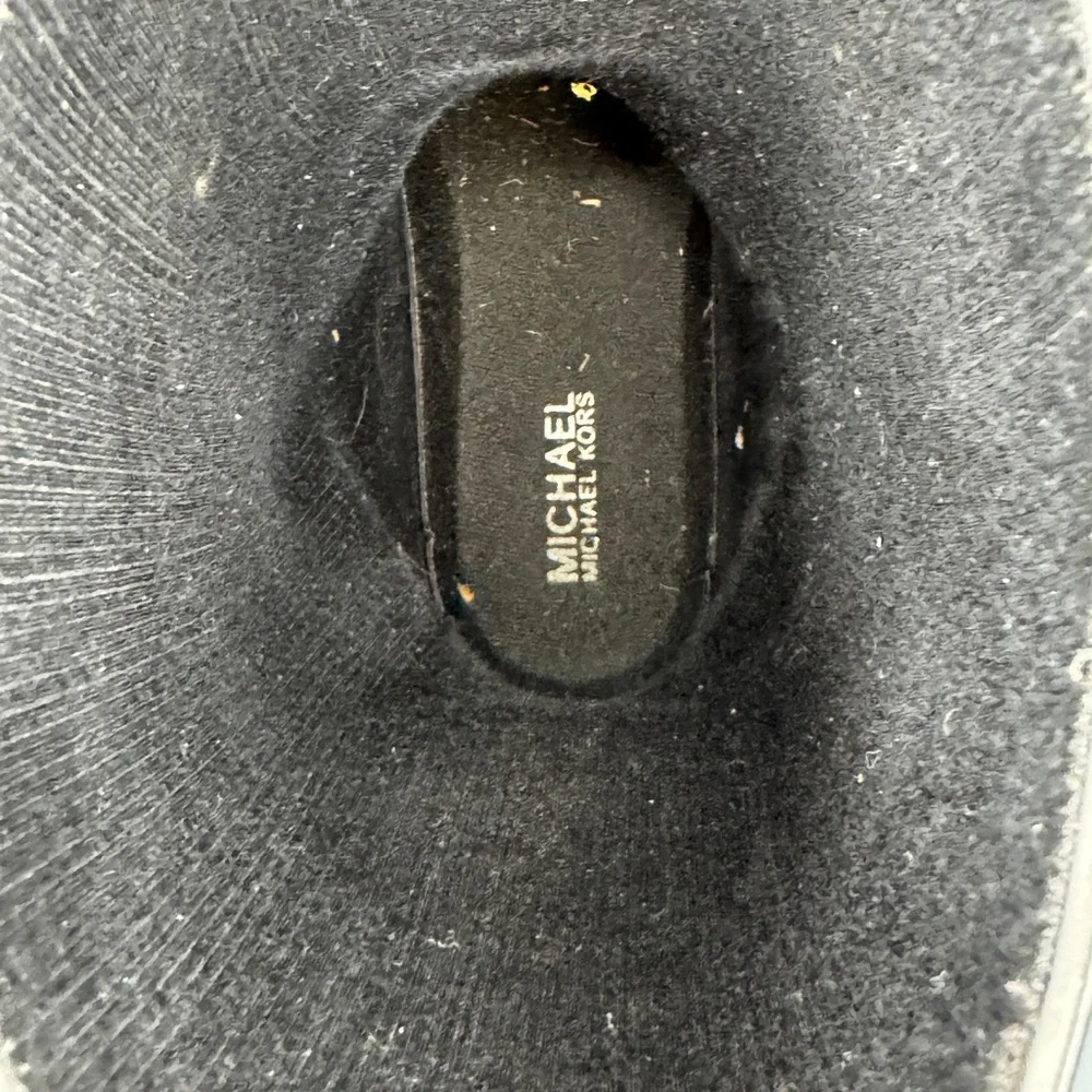 Michael Kors MK Logo Black Rubber Rain Boots Mid-Calf Buckle
